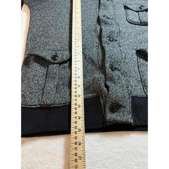 J. Crew Fleece Shawl Collar Cardigan Button Up Gray Medium Jacket - Picture 6 of 6